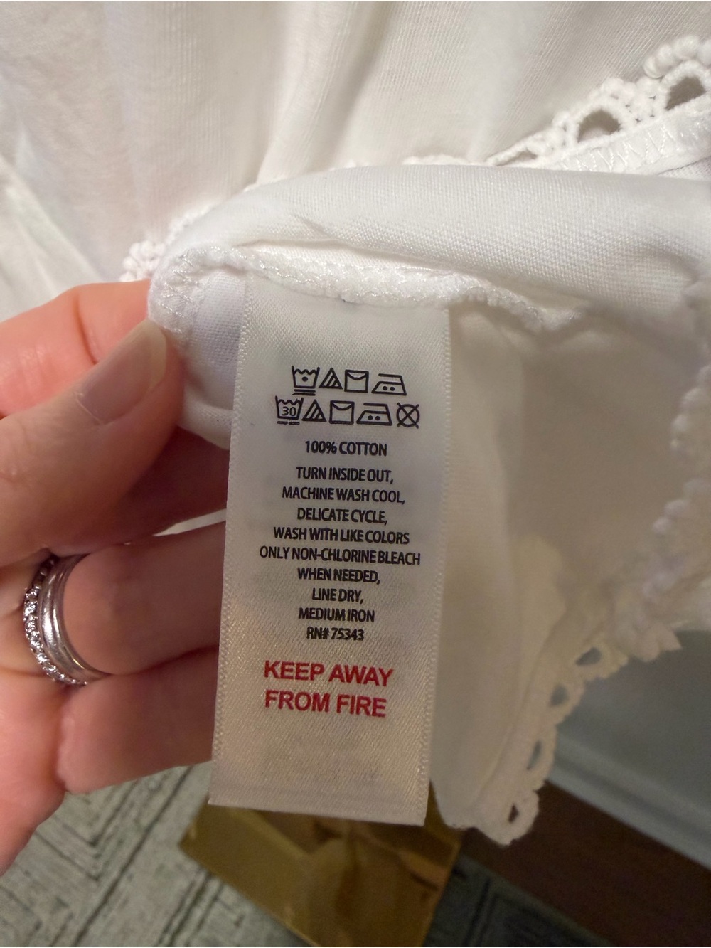 Shabby Chic White Nightgown - Picture 6 of 7